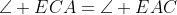 \angle ECA=\angle EAC