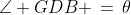 \angle GDB \,=\,\theta