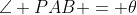 \angle PAB = \theta