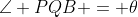 \angle PQB = \theta