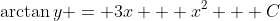 \arctan{y} = 3x + x^2 + C