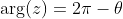 \arg(z)=2\pi-\theta