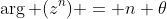 \arg (z^n) = n \theta