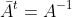 \bar{A}^t=A^{-1}