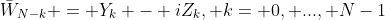 \bar{W}_{N-k} = Y_k - iZ_k, k= 0, ..., N-1