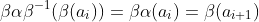 \beta\alpha\beta^{-1}(\beta(a_i))=\beta\alpha(a_i)=\beta(a_{i+1})