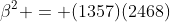 \beta^2 = (1357)(2468)