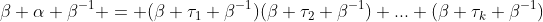 \beta \alpha \beta^{-1} = (\beta \tau_1 \beta^{-1})(\beta \tau_2 \beta^{-1}) ... (\beta \tau_k \beta^{-1})