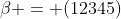 \beta = (12345)