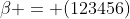 \beta = (123456)