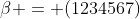 \beta = (1234567)
