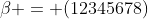 \beta = (12345678)
