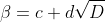 \beta=c+d\sqrt{D}