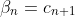 \beta_{n}=c_{n+1}