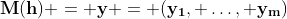 \bf{M}(\bf{h}) = \bf{y} = (y_1, \ldots, y_m)