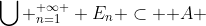 \bigcup _{n=1}^{ \infty } E_n \subset \mathbb {A} 