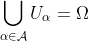 \bigcup_{\alpha\in\mathcal{A}}U_\alpha=\Omega
