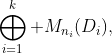 \bigoplus_{i=1}^k M_{n_i}(D_i),