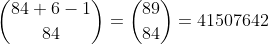 \binom{84+6-1}{84}=\binom{89}{84}=41507642