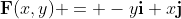 \bold{F}(x,y) = -y\bold{i}+x\bold{j}