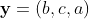 \bold{y}=(b,c,a)
