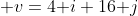 \bold v=4\bold i+16\bold j