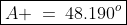 \boxed{A \:=\:48.190^o}