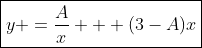 \boxed{y =\frac{A}{x} + (3-A)x}