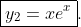 \boxed{y_2=xe^x}.