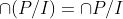 \cap{(P/I)}=\cap{P}/I