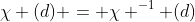 \chi (d) = \chi ^{-1} (d)