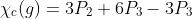 \chi_c(g)=3P_2+6P_3-3P_3