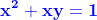 \color{blue}\bold{x^2+xy=1~\implies~xy=1-x^2~\implies~y=\dfrac1x-x\ ,\ x \in \mathbb{R} \setminus \{0\}}