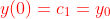 \color{red}y(0)=c_1=y_0