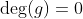 \deg(g)=0