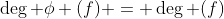 \deg \phi (f) = \deg (f)