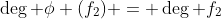 \deg \phi (f_2) = \deg f_2