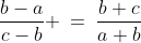 \dfrac{b-a}{c-b} \:=\:\dfrac{b+c}{a+b}