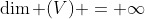 \dim (V) = \infty
