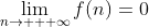 \displaystyle\lim_{n\to + \infty}f(n)=0