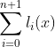\displaystyle\sum_{i=0}^{n+1}l_i(x)