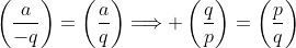 \displaystyle{\left(\frac{a}{-q}\right)=\left(\frac{a}{q}\right)\Longrightarrow \left(\frac{q}{p}\right)=\left(\frac{p}{q}\right)