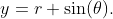\displaystyle{y=r \sin(\theta).}