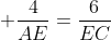 \displaystyle \frac{4}{AE}=\frac{6}{EC}