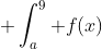 \displaystyle \int_a^9 f(x)~dx = \int_0^a g(x)~dx 