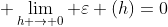\displaystyle \lim_{h \rightarrow 0} \varepsilon (h)=0