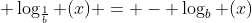 \displaystyle \log_{\frac{1}{b}} (x) = - \log_b (x)