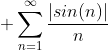 \displaystyle \sum^{\infty}_{n=1}\frac{|sin(n)|}{n}