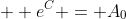 \displaystyle  e^C = A_0