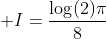 \displaystyle I=\frac{\log(2)\pi}{8}